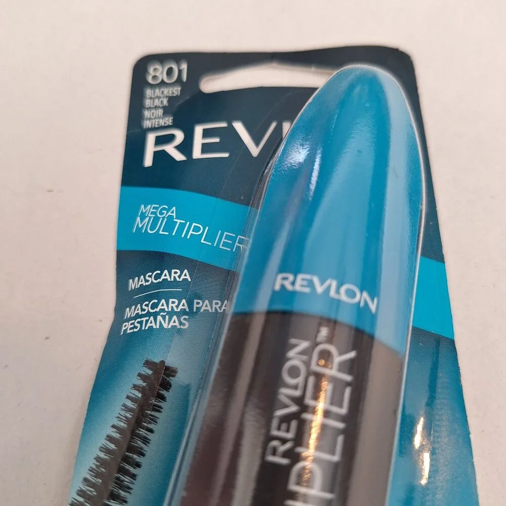 Revlon Mega Multiplier Mascara 801 BLACKEST BLACK 0.28 Fl Oz‎ New In Package